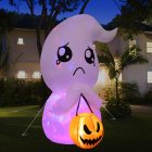 US CYNDIE 5FT Halloween Inflatable Cute Ghost with Pumpkin
