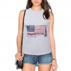 US YIWA American Flag Tank Tops Women Patriotic Sleeveless Shirt for 4th of July S Grey PBY-0WG8RS9D