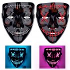 US WHIZMAX Halloween 2pcs LED Mask Scary Mask Blue Pink