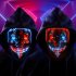 US WHIZMAX Halloween Mask 2 colors Scary LED Mask for Halloween Cosplay Costume