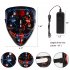 US WHIZMAX Halloween Mask 2 colors Scary LED Mask for Halloween Cosplay Costume