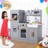 US WHIZMAX Kids Kitchen Playset Wooden Chef Pretend Play Set Grey