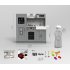 US WHIZMAX Kids Kitchen Playset Wooden Chef Pretend Play Set Grey