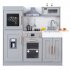 US WHIZMAX Kids Kitchen Playset Wooden Chef Pretend Play Set Grey