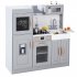 US WHIZMAX Kids Kitchen Playset Wooden Chef Pretend Play Set Grey