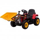 US US RCTOWN Kids Ride on Excavator Electric Construction Vehicle with Bucket Red