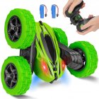 US THINKMAX Remote Control Car 1165A RC Stunt Car Toy Double Sided 360 Rotating Vehicle Green