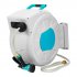 US Wall Mounted Retractable Garden Hose Reel Auto Rewind Any Length Lock with Nozzle Green
