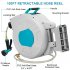US Wall Mounted Retractable Garden Hose Reel Auto Rewind Any Length Lock with Nozzle Green