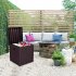 US Waterproof Deck Box 51 Gallon Cushions Outdoor Storage Container Brown