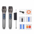 US Wireless Microphone Kit with Rechargeable Lithium Battery Receiver