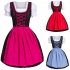 US Women Embroidered Oktoberfest Festival Apron Dress Cosplay Suit Red L
