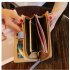 US Women Hollow Out Leaf Long Clutch Purse Card Holder Bifold Leather Wallet Black