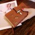US Women Hollow Out Leaf Long Clutch Purse Card Holder Bifold Leather Wallet Black