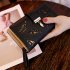 US Women Hollow Out Leaf Long Clutch Purse Card Holder Bifold Leather Wallet Black