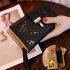 US Women Hollow Out Leaf Long Clutch Purse Card Holder Bifold Leather Wallet Black