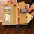 US Women Hollow Out Leaf Long Clutch Purse Card Holder Bifold Leather Wallet Black