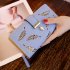 US Women Hollow Out Leaf Long Clutch Purse Card Holder Bifold Leather Wallet Black