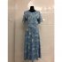 US Women Summer Short Sleeve Flower Pattern Casual Long Dress Pink L