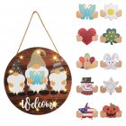 US Wooden  Ornaments Farmhouse Decorative Led Lights 10 Accessories For Home New Year Decor As shown