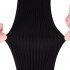 US YesFashion Women s High Neck Long Sleeve Elastic Knitted Slim Fit Pullover Sweater Black S