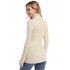 US YesFashion Women s High Neck Long Sleeve Elastic Knitted Slim Fit Pullover Sweater Apricot S