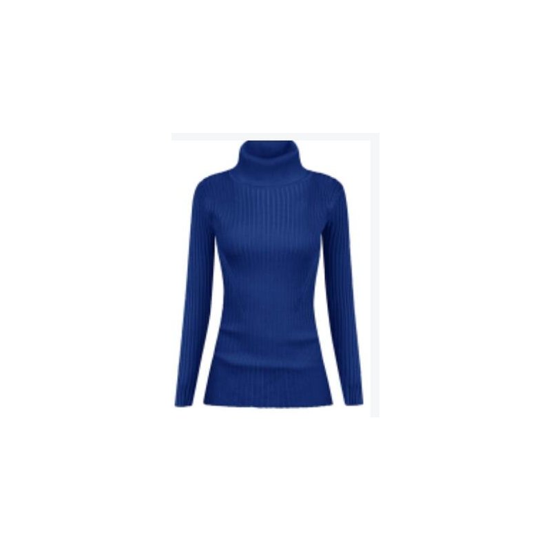 US YesFashion Women's High Neck Long Sleeve Elastic Knitted Slim Fit Pullover Sweater