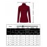 US YesFashion Women s High Neck Long Sleeve Elastic Knitted Slim Fit Pullover Sweater Purple L