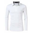 US Yong Horse Men's Casual Dry Fit Golf Polo Shirt Athletic Long Sleeve Polo T Shirts
