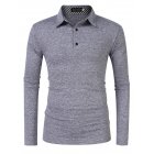 US Yong Horse Men's Casual Dry Fit Golf Polo Shirt Athletic Long Sleeve Polo T Shirts