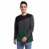 US Yong Horse Men s Contrast Color Crew Neck Long Sleeve Basic T Shirt Top Black grey green M
