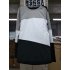 US Yong Horse Men s Contrast Color Crew Neck Long Sleeve Basic T Shirt Top Black grey green M