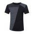 US Yong Horse Men s Crew Neck Slim Fit Color Block Short Sleeve T Shirts Tees Black and White with Gray XL