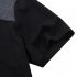 US Yong Horse Men s Crew Neck Slim Fit Color Block Short Sleeve T Shirts Tees Black and White with Gray XL