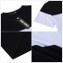 US Yong Horse Men s Crew Neck Slim Fit Color Block Short Sleeve T Shirts Tees Black and White  2 XL