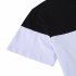 US Yong Horse Men s Crew Neck Slim Fit Color Block Short Sleeve T Shirts Tees Black and White  2 XL