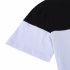 US Yong Horse Men s Crew Neck Slim Fit Color Block Short Sleeve T Shirts Tees Black and White M