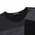 US Yong Horse Men s Crew Neck Slim Fit Color Block Short Sleeve T Shirts Tees Black and White with Gray M
