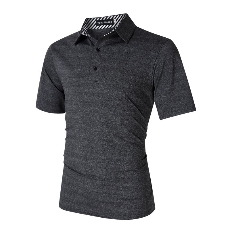 US Yong Horse Men's Dry Fit Golf Polo Shirt Athletic Short Sleeve Performance Polo Shirts
