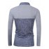 US Yong Horse Men s Quick dry Turn down Collar Short Sleeve Contrast Color Polo Shirt Light Blue Blue Long Sleeve XXL