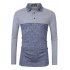 US Yong Horse Men s Quick dry Turn down Collar Short Sleeve Contrast Color Polo Shirt Light Blue Blue Long Sleeve XXL