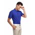 US Yonghorse Men s Casual Raglan Short Sleeve Solid Color Turn Down Collar Sports Polo Shirt Sapphire Blue L