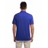 US Yonghorse Men s Casual Raglan Short Sleeve Solid Color Turn Down Collar Sports Polo Shirt Sapphire Blue L