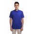 US Yonghorse Men s Casual Raglan Short Sleeve Solid Color Turn Down Collar Sports Polo Shirt Sapphire Blue L