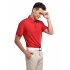 US Yonghorse Men s Casual Raglan Short Sleeve Solid Color Turn Down Collar Sports Polo Shirt Red L