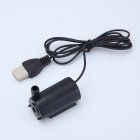 USB 1M <span style='color:#F7840C'>Cable</span> DC Mute 3V5V6V Mini Submersible Water Pump Horizontal black