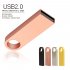 USB 2 0 Flash Drive Pendrive Waterproof Metal U Disk USB Stick 32G Gold