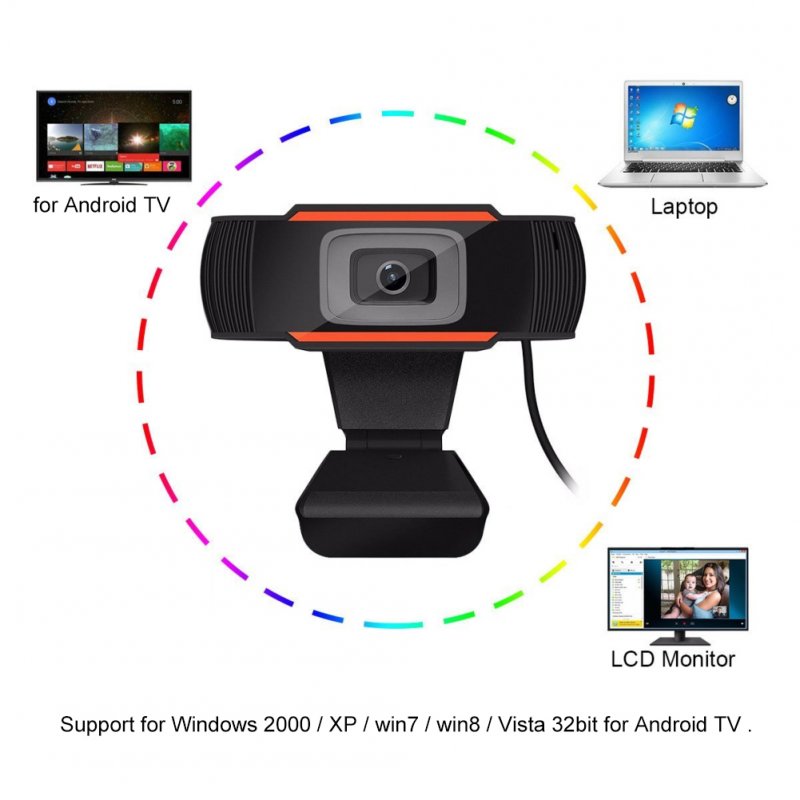 USB 2.0 HD Webcam 720P Drive Free Autofocus Video Recording Web Camera 720P