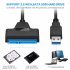 USB 3 0 To SATA Adapter Cable Super Fast Data Transfer SATA Cable Converter With Power Port For 2 5  SSD HDD Drives black