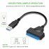 USB 3 0 To SATA Adapter Cable Super Fast Data Transfer SATA Cable Converter With Power Port For 2 5  SSD HDD Drives black